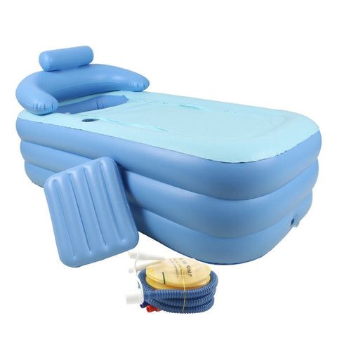 Foldable Portable Inflatable Blowup PVC Bath Tub Home Indoor Travel Spa Relaxing NT Deals